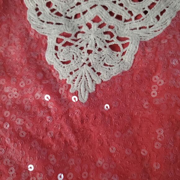 Express coral sequined tank medium - Picture 3 of 6